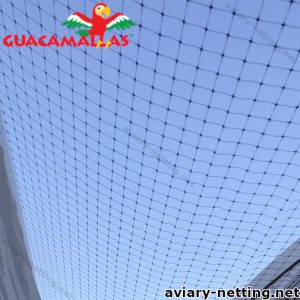 Aviary Netting installed on a field crops